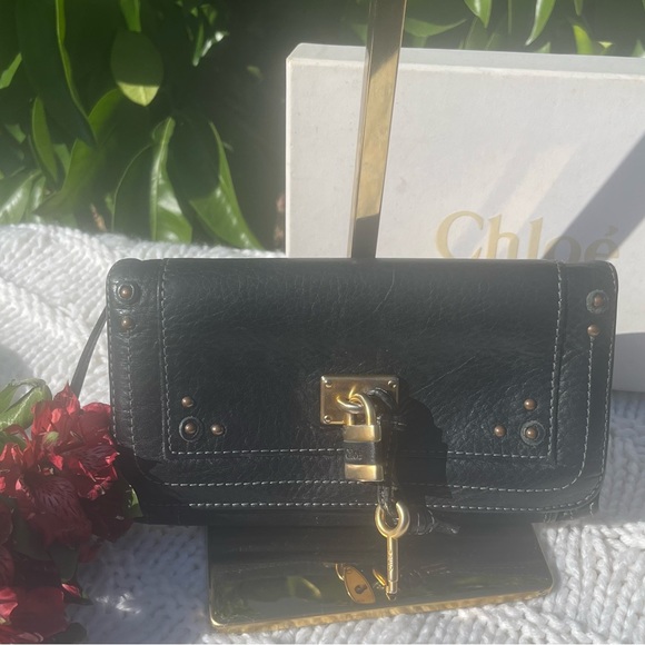 Chloe Paddington Black Leather Wallet with Lock & Key - Picture 14 of 14